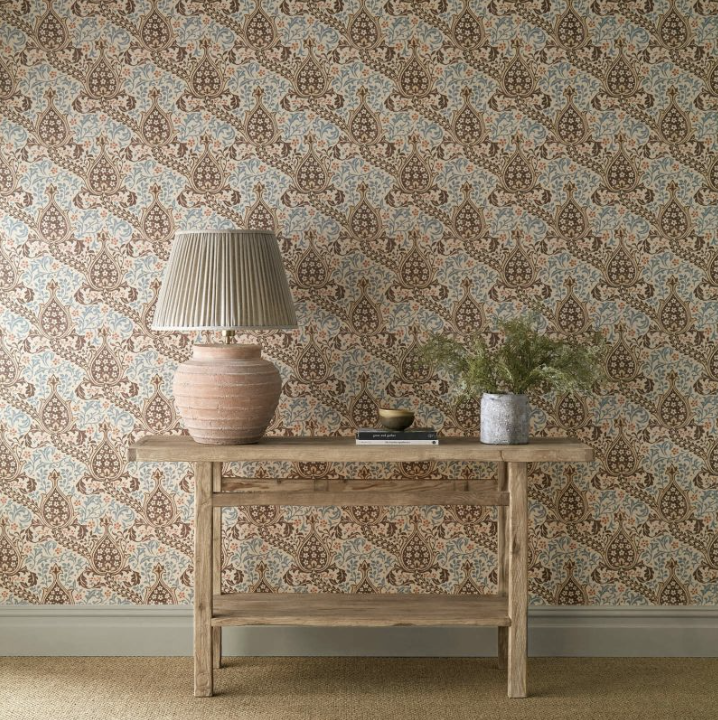 Papel pintado "YEW & ARIL SPEARMINT" Morris & Co. - Sanderson