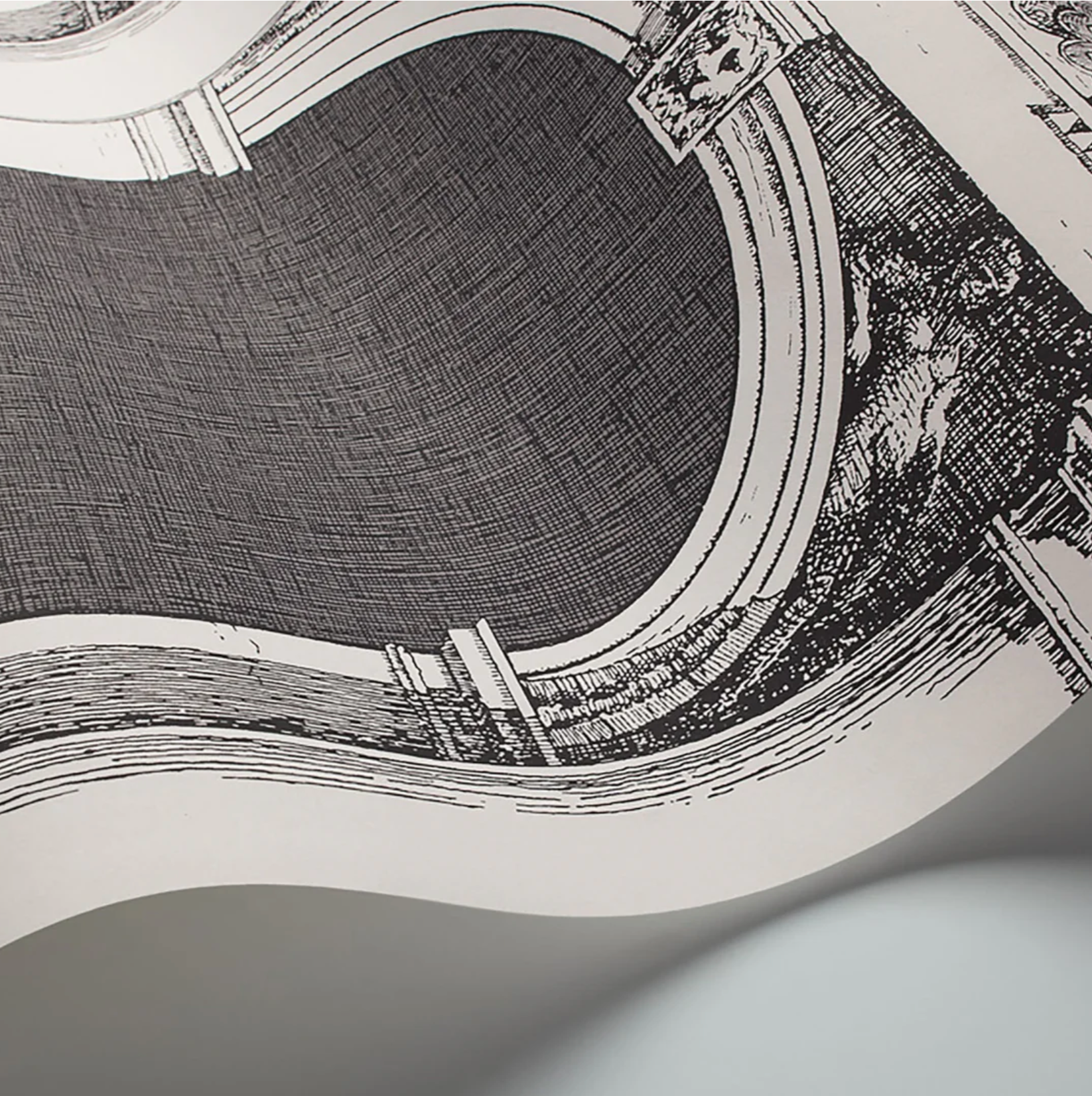 Carta da Parati "Procuratie bianco/nero" Fornasetti | COLE & SON