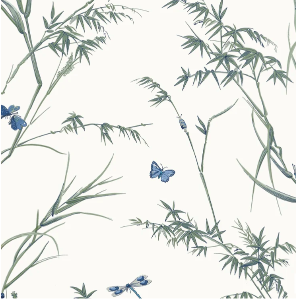 Papier peint « HERBE ADHÉSIVE AQUAMARINE » | HARLEQUIN