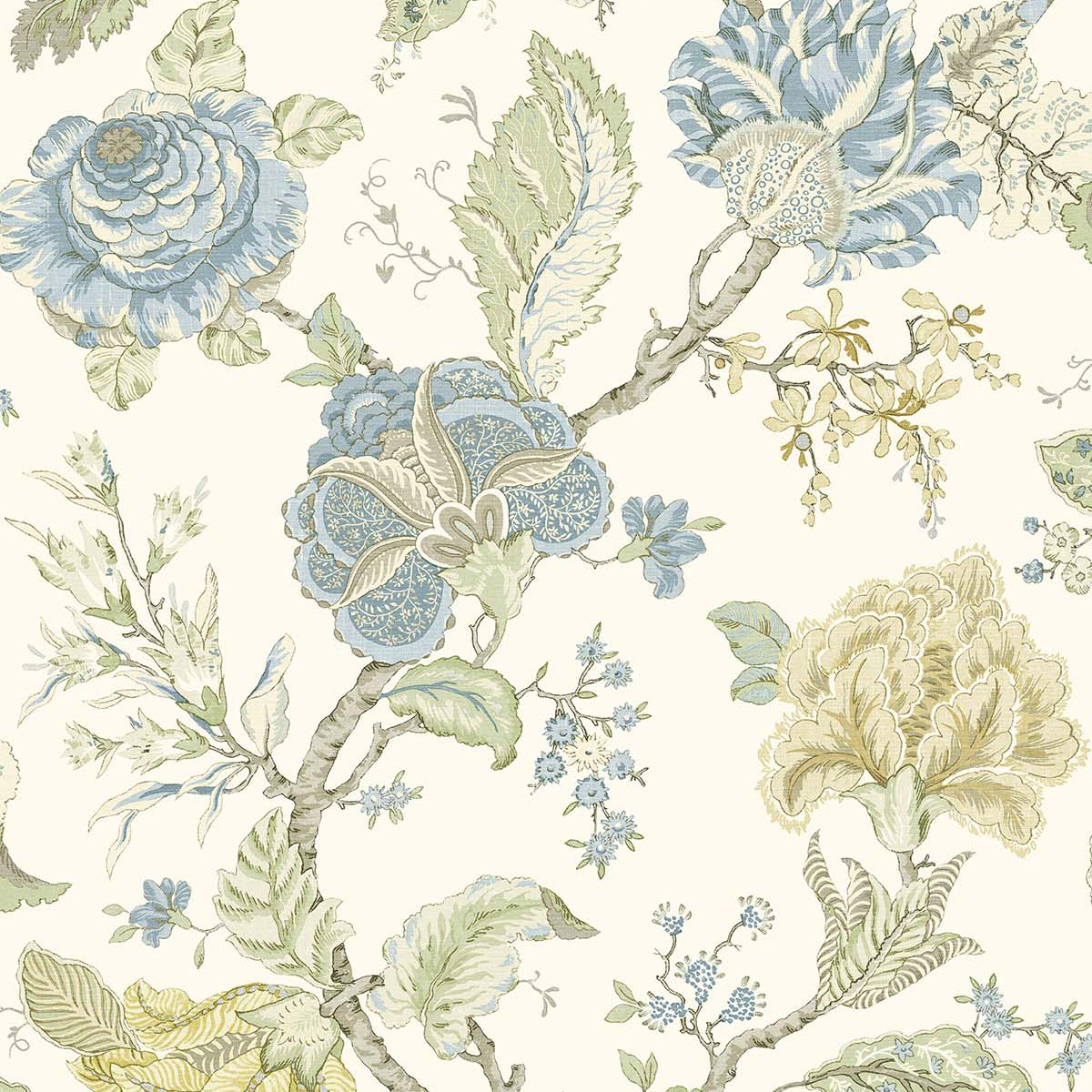 Carta da parati "Arles Beige/Azzurro" - Provence - WALLQUEST