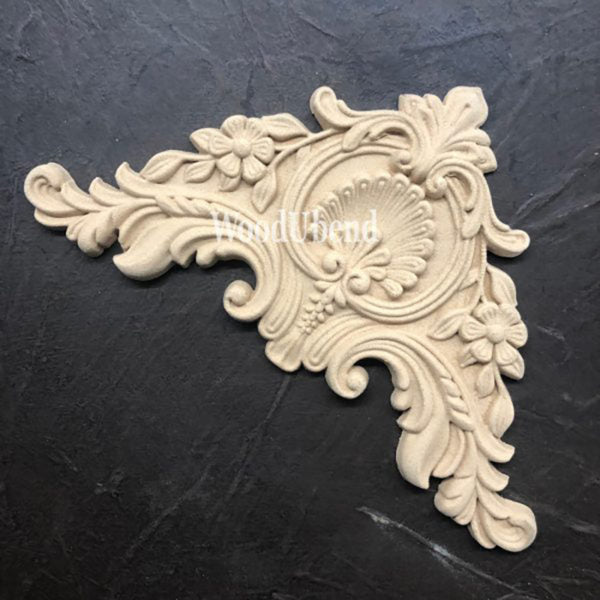 Grande Fregio Decorativo “Cimasa Conchiglia”, WoodUbend