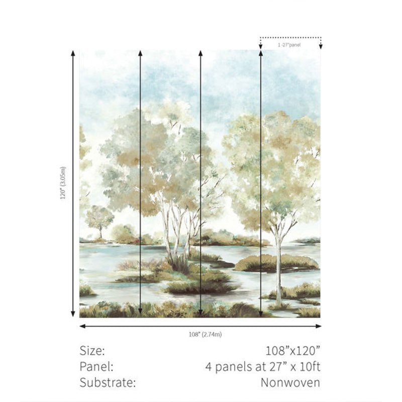 Carta da parati - "Savannah Mural - Edgecomb Biege" | WALLQUEST - DAISY BENNETT