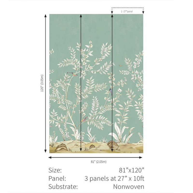 Carta da parati - "Vining Beauty Mural - Sage" | WALLQUEST - DAISY BENNETT