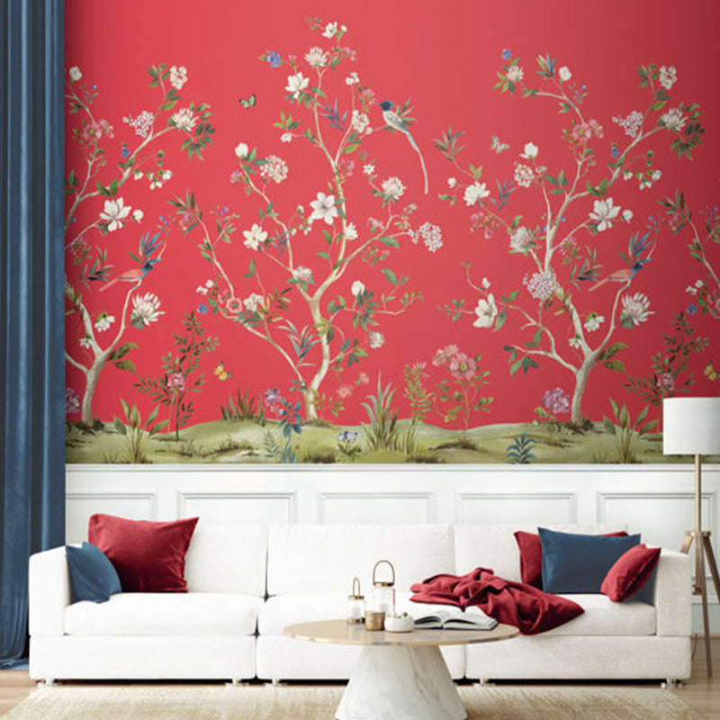 Carta da parati - "Chinoiserie Magnolia Mural - Cherry" | WALLQUEST - DAISY BENNETT