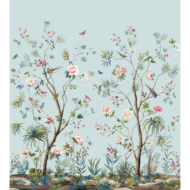 Carta da parati - "Charleston Gardens Mural - Sky Blue" | WALLQUEST - DAISY BENNETT