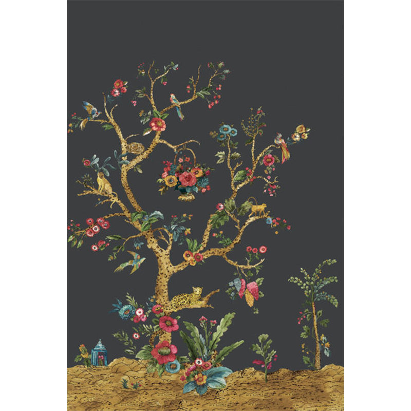 Carta da parati - "Tanzania Tree of Life Mural - Charcoal" | WALLQUEST - DAISY BENNETT