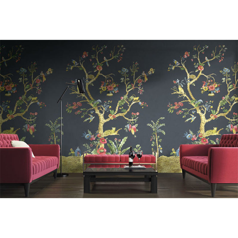 Carta da parati - "Tanzania Tree of Life Mural - Charcoal" | WALLQUEST - DAISY BENNETT