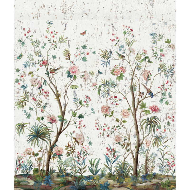 Carta da parati - "Charleston Garden Mural - Salt White" | WALLQUEST - DAISY BENNETT