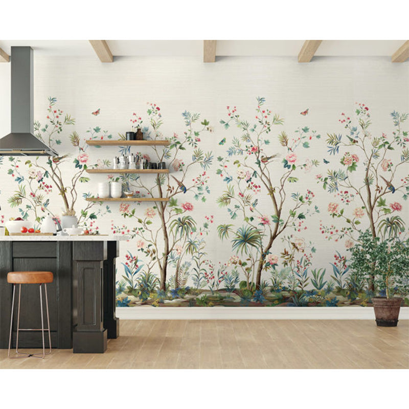 Carta da parati - "Charleston Garden Mural - Silver" | WALLQUEST - DAISY BENNETT