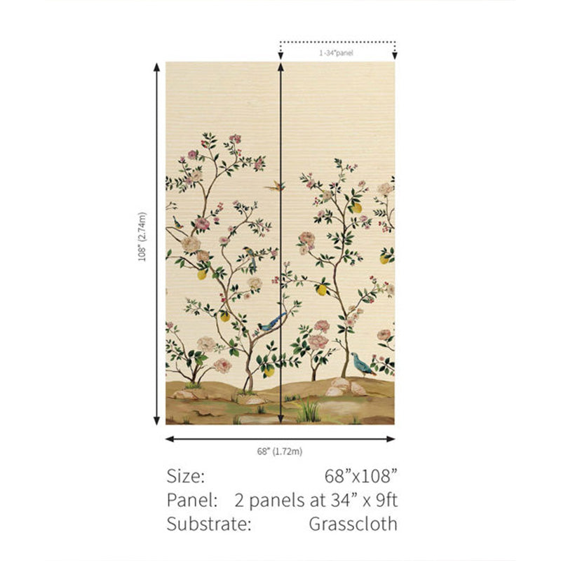 Carta da parati - "Blossom Mural - Gold Metallic" | WALLQUEST - DAISY BENNETT