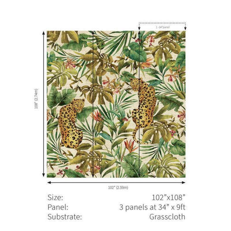 Carta da parati - "Exotica Mural - Linen" | WALLQUEST - DAISY BENNETT