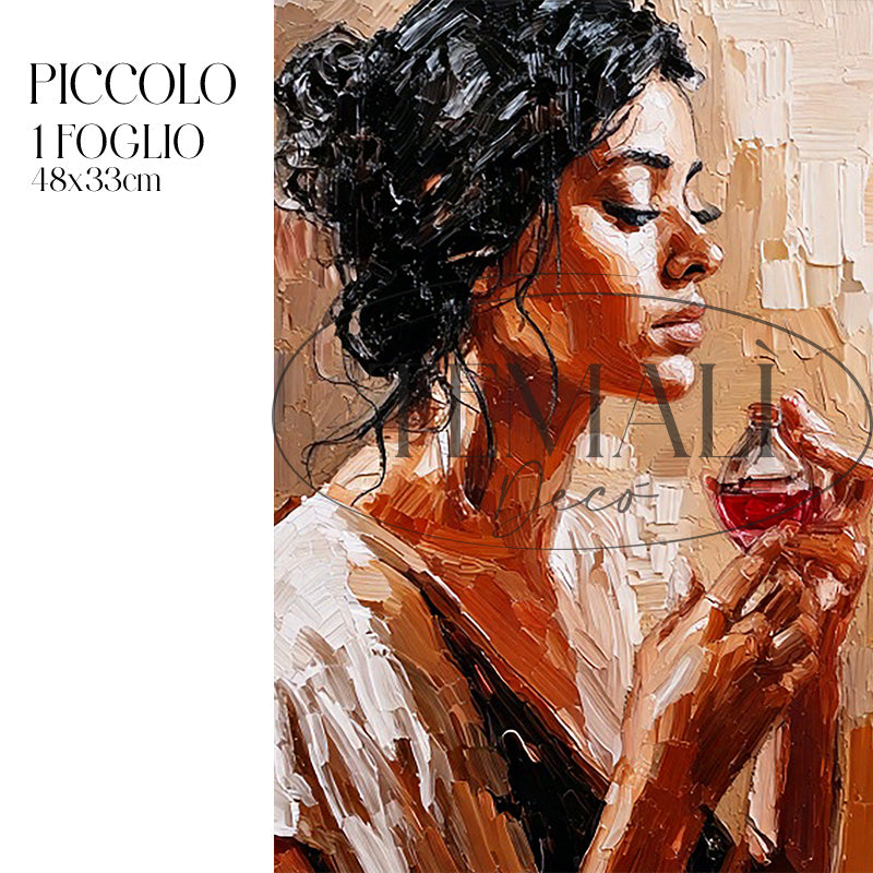 Dècoupage Vintage Quadro – Donna con profumo