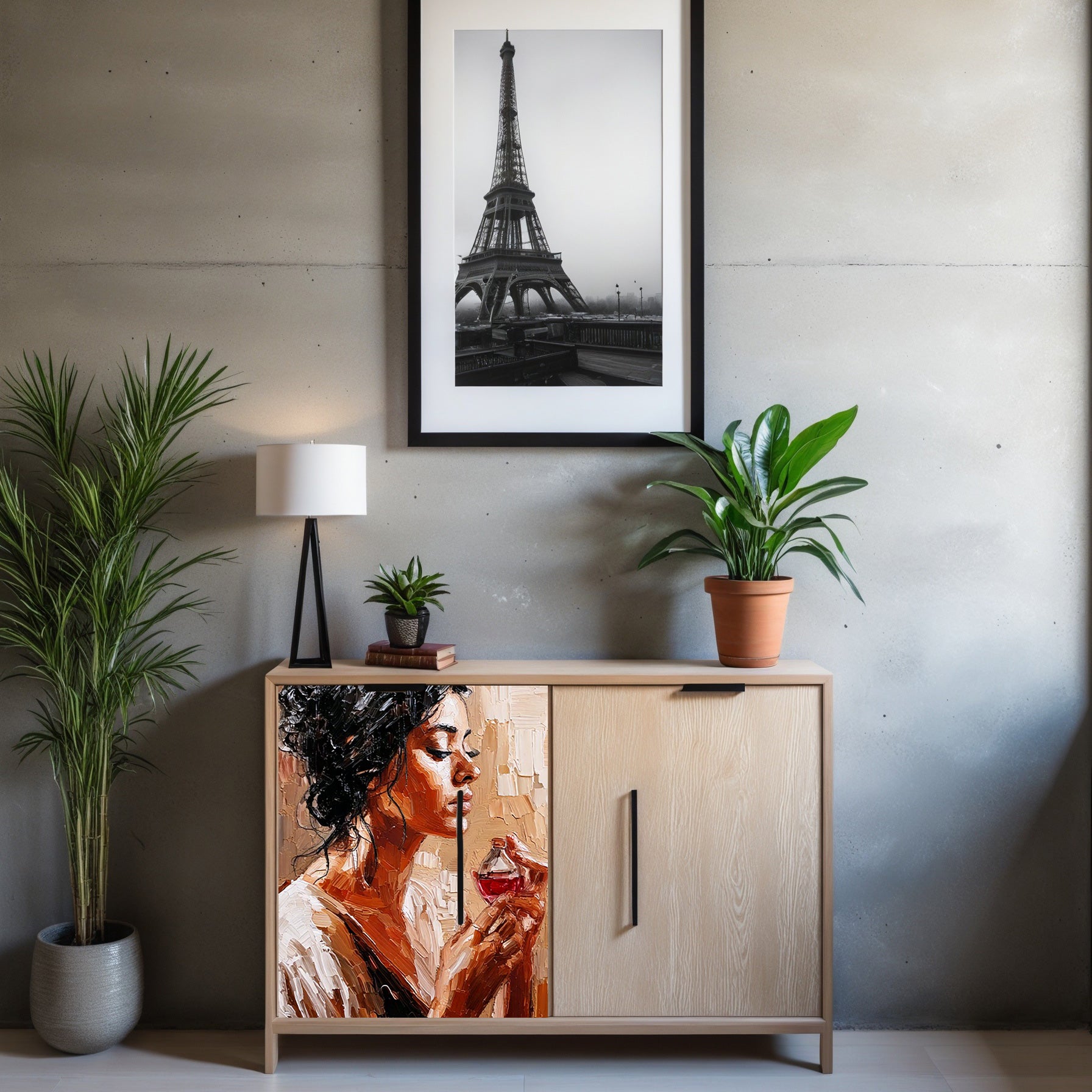 Dècoupage Vintage Quadro – Donna con profumo