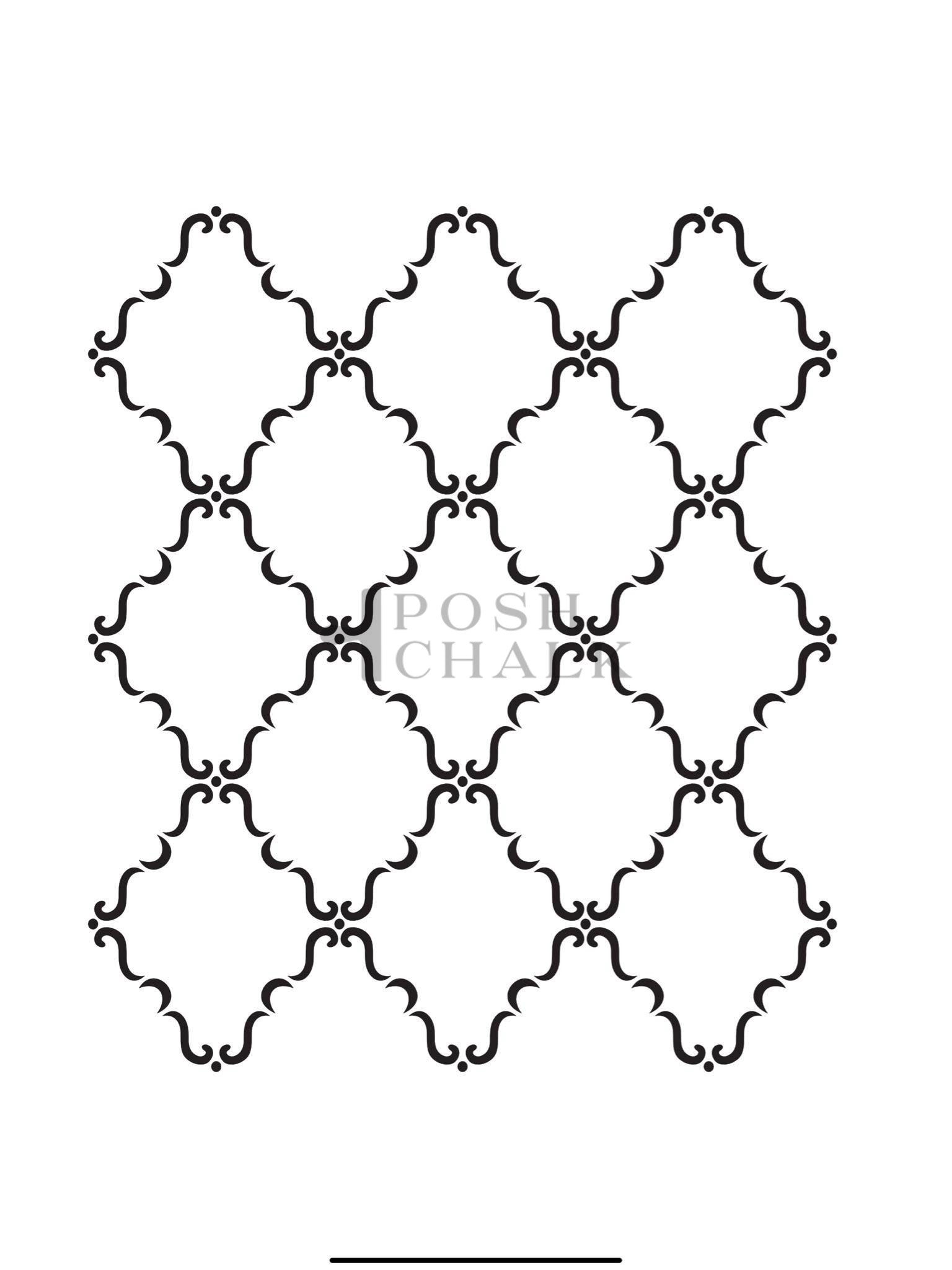 Posh Chalk Stencil "Delicate Trellis" 40x30cm - WoodUbend