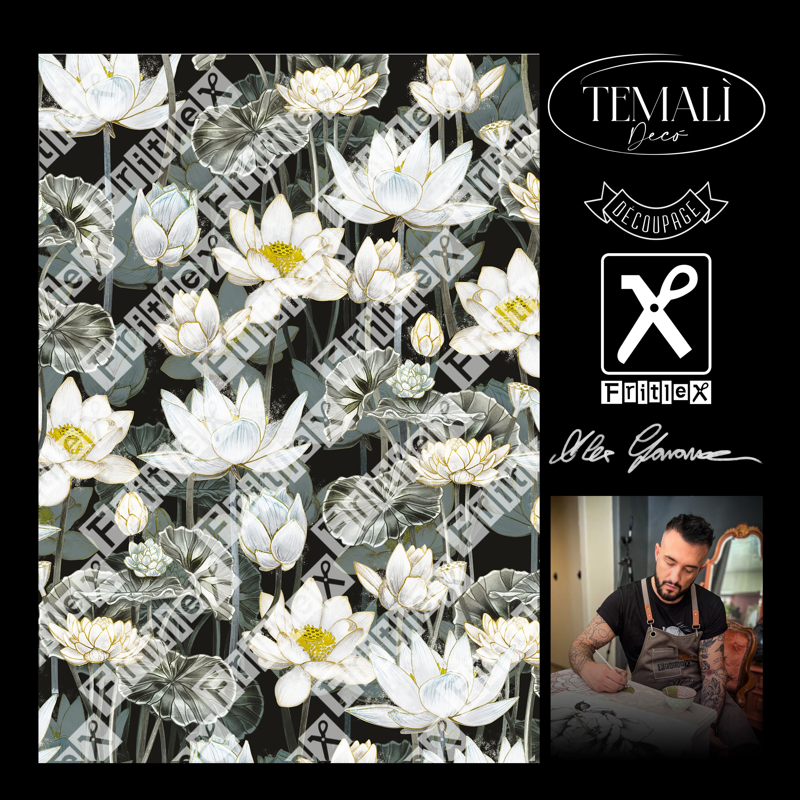 Dècoupage Collezione Alex - Fiore di loto