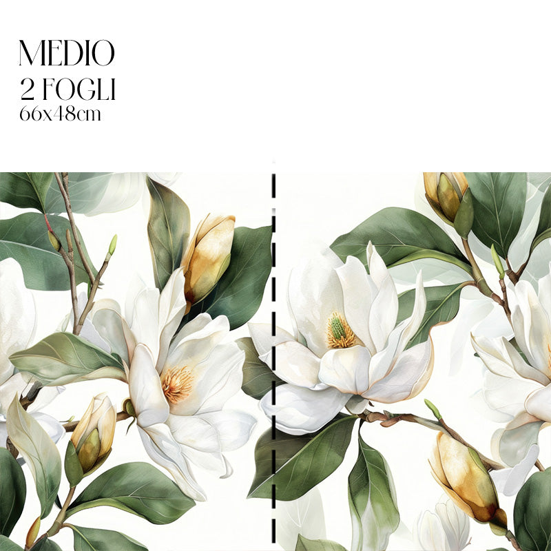 Dècoupage Modern Flora – Fiori bianchi