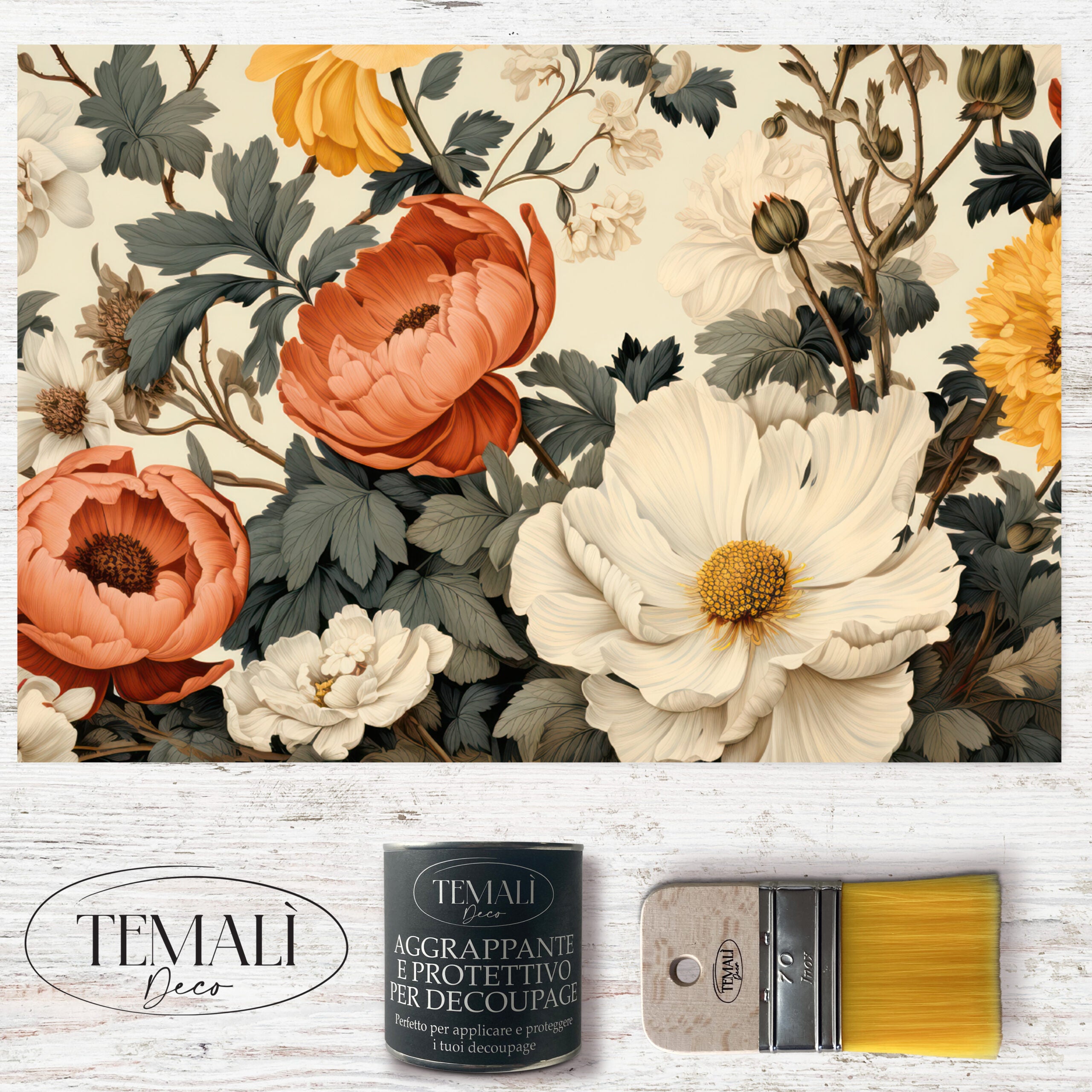 Dècoupage Modern Flora – Fiori vintage