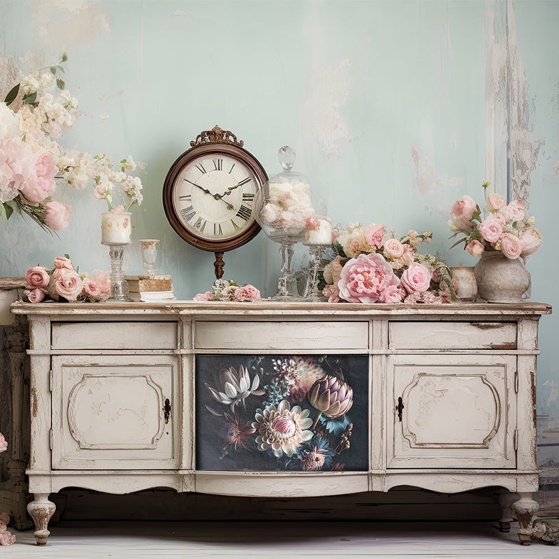 Dècoupage Modern Flora - Zinnie Pastello