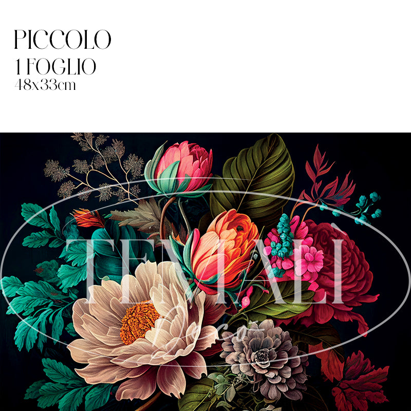 Dècoupage Modern Flora - Fucsia Peonies