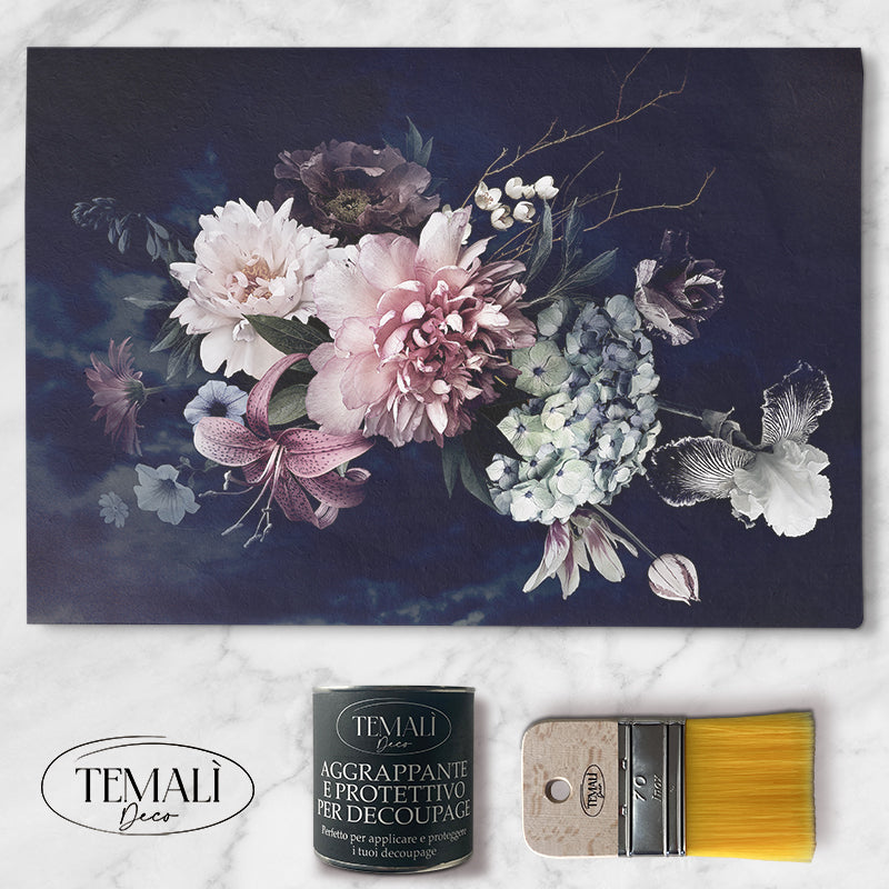 Dècoupage Modern Flora - Purple Blooming