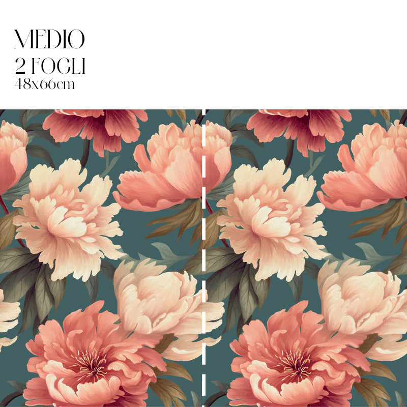 Dècoupage Modern Flora - Peonie Pastello