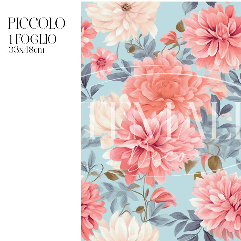 Dècoupage Modern Flora - Peonie Azzurre