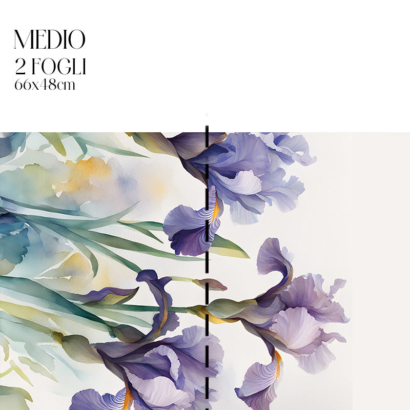 Dècoupage Modern Flora – Fiori acquerello viola