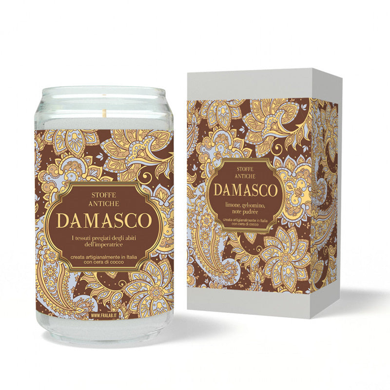 Candela Profumata Damasco - Stoffe Antiche - FraLab 390g