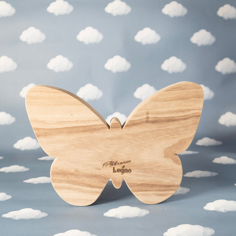 Statuina in legno "Farfalla grande "