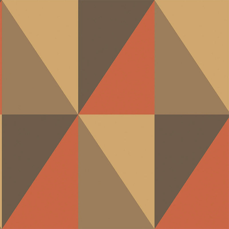 Carta da Parati “GEOMETRIC Apex Grand Red, Sand & Soot” | COLE & SON