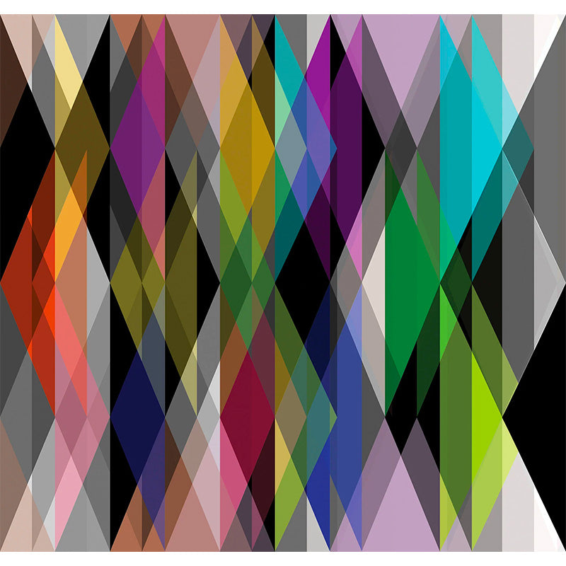 Carta da Parati “GEOMETRIC Circus Bright Multi on Purple, Petrol & Ink” | COLE & SON