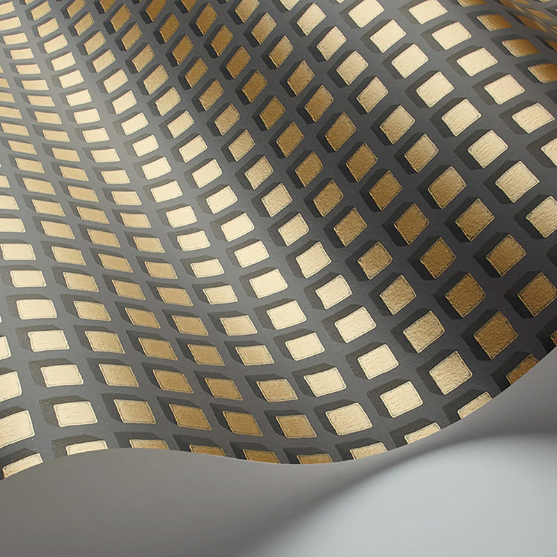 Carta da Parati “MOSAIC Metallic Gold on Soot” | COLE & SON
