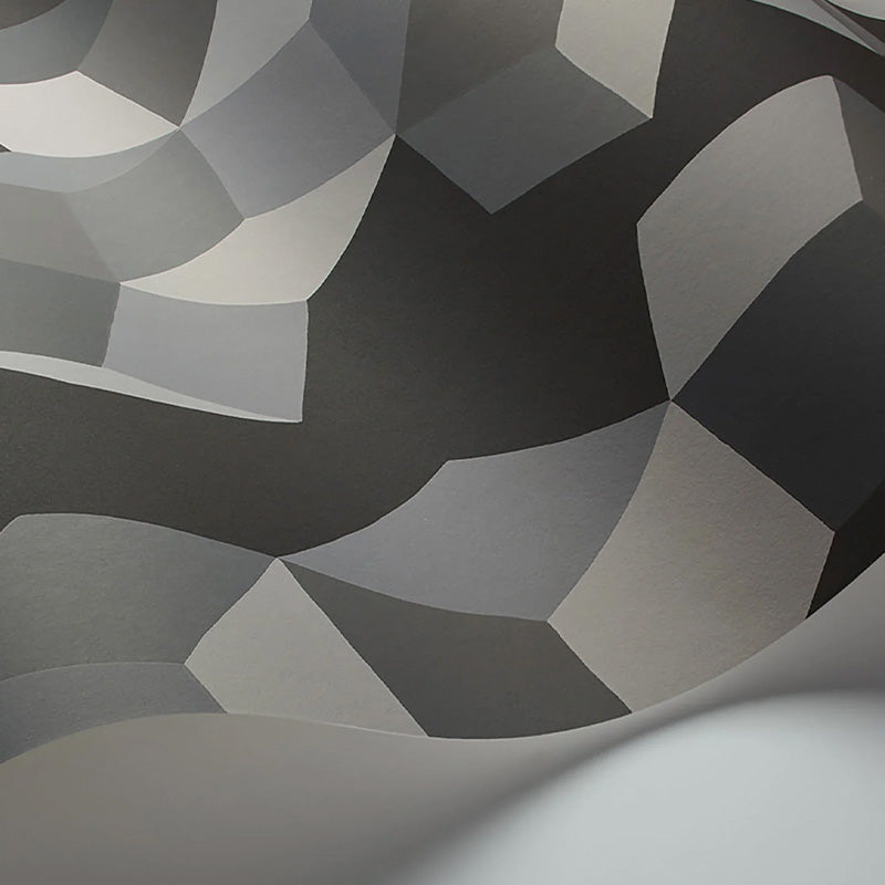 Carta da Parati “PUZZLE Heath Grey on Charcoal” | COLE & SON