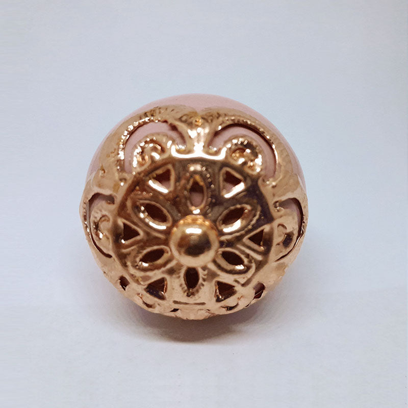 Pomello in ceramica “Sfera Preziosa Rosa & Rame"