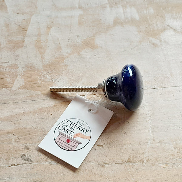 Pomello in vetro "Blu Nazar"