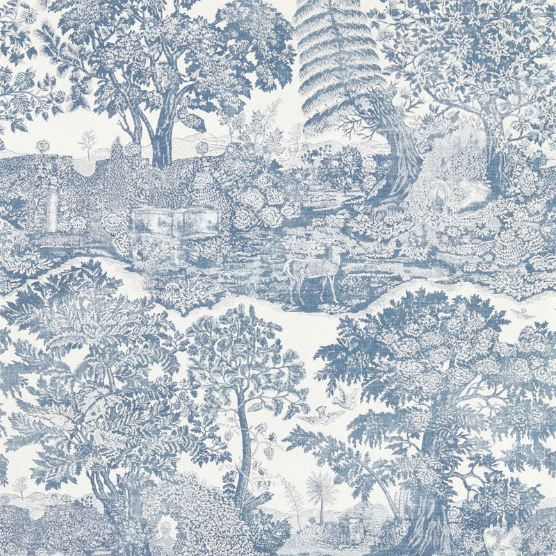 Carta da parati "Highgrove Toile Blu" - Highgrove - SANDERSON