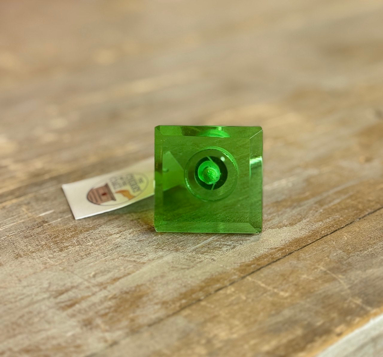 Pomello in vetro "Ametista" verde