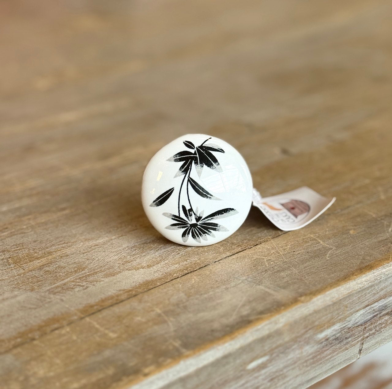 Pomello in ceramica “Foliage nero”