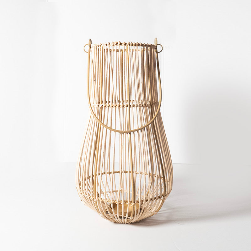 Lanterna "Silouette", in vimini e ferro