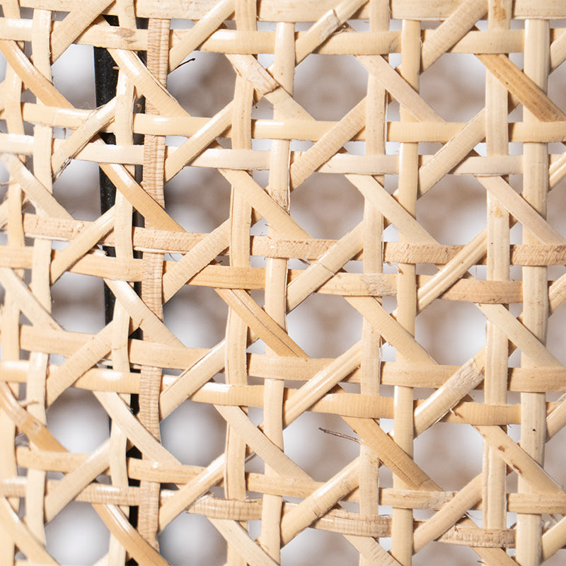 Lanterna piccola "Vienna", in ferro e paglia di Vienna