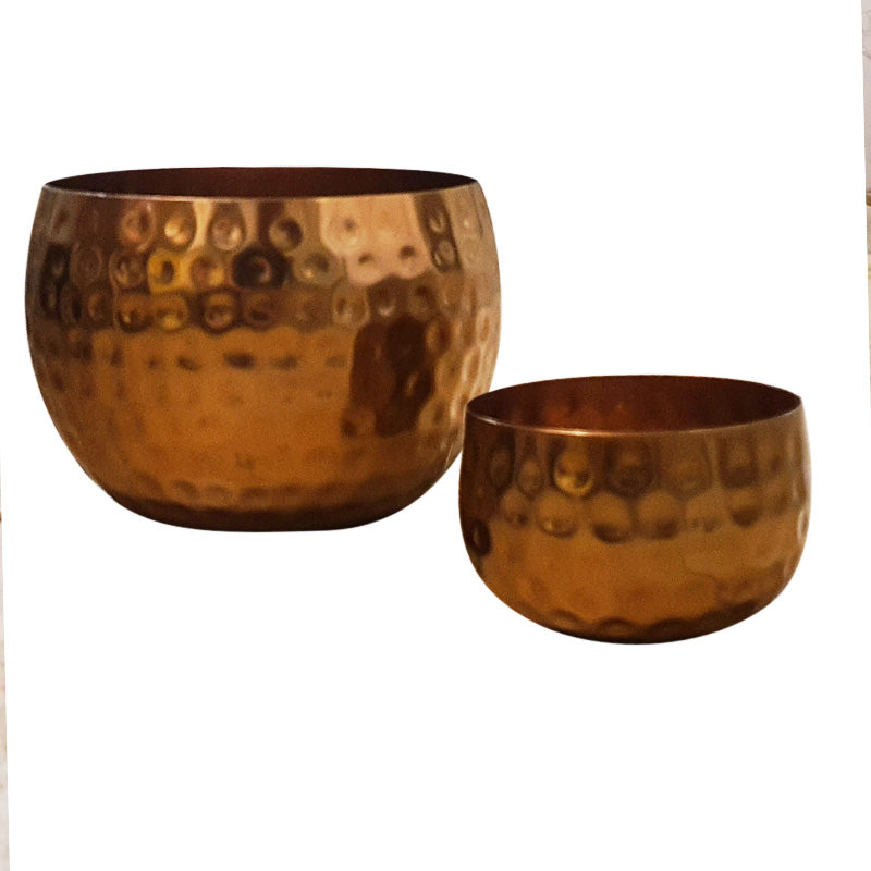 Coppia di Vasi Contenitore "Copper Bowl"