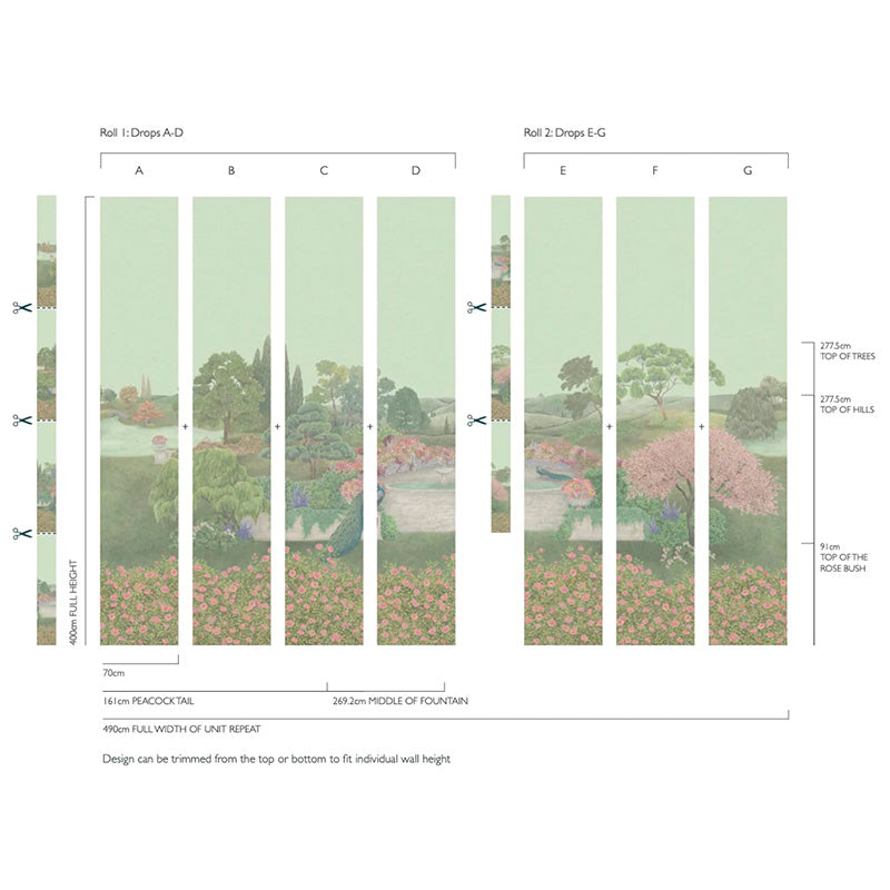 Carta da Parati "IDYLL Blush Pearl" The Garden | COLE & SON