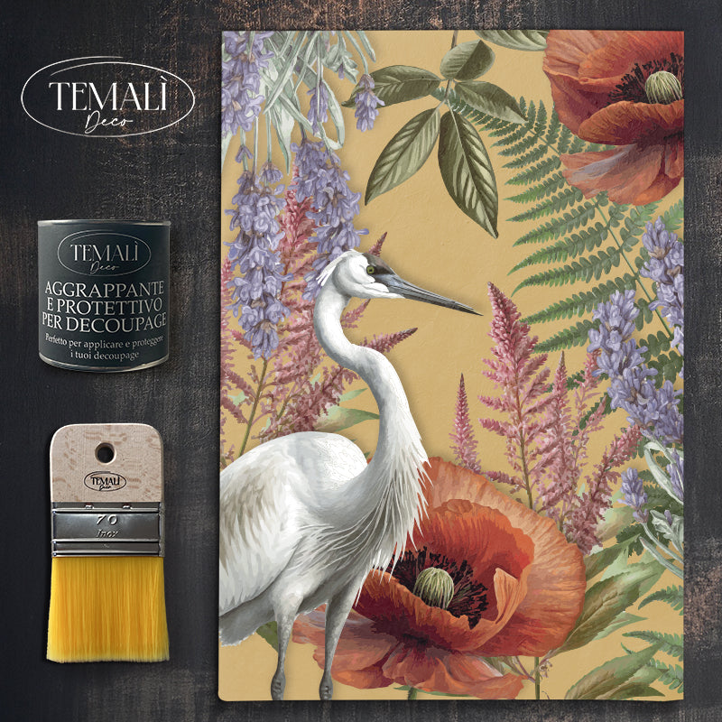 Dècoupage Tropical - Gold Poppey