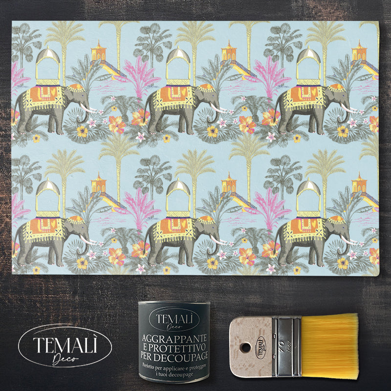 Dècoupage Tropical - Elefant Chinoiserie