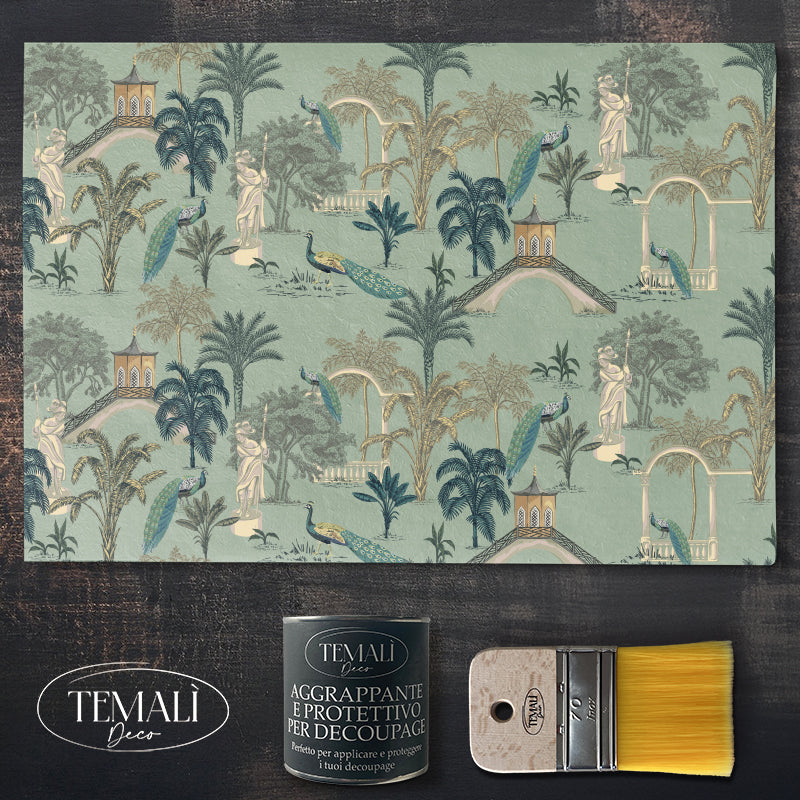 Dècoupage Tropical - Peacock Chinoiserie