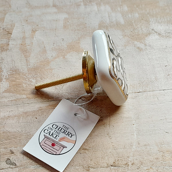 Pomello in ceramica “Fantasia Orientale Nera"