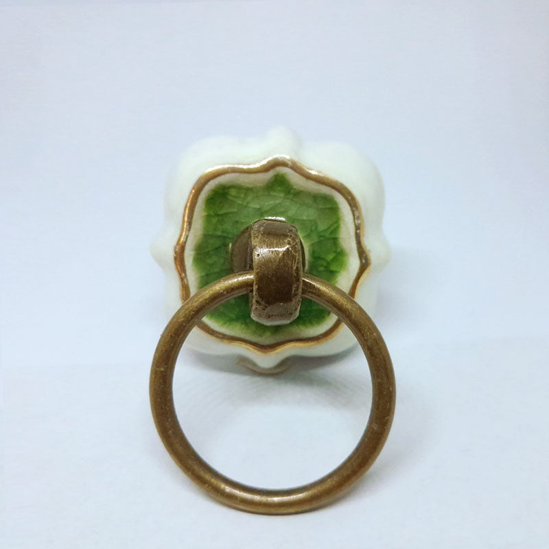 Pomello in ceramica “Green Batti-cassetto"