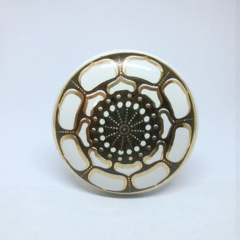 Pomello in ceramica “Mandala Nero"