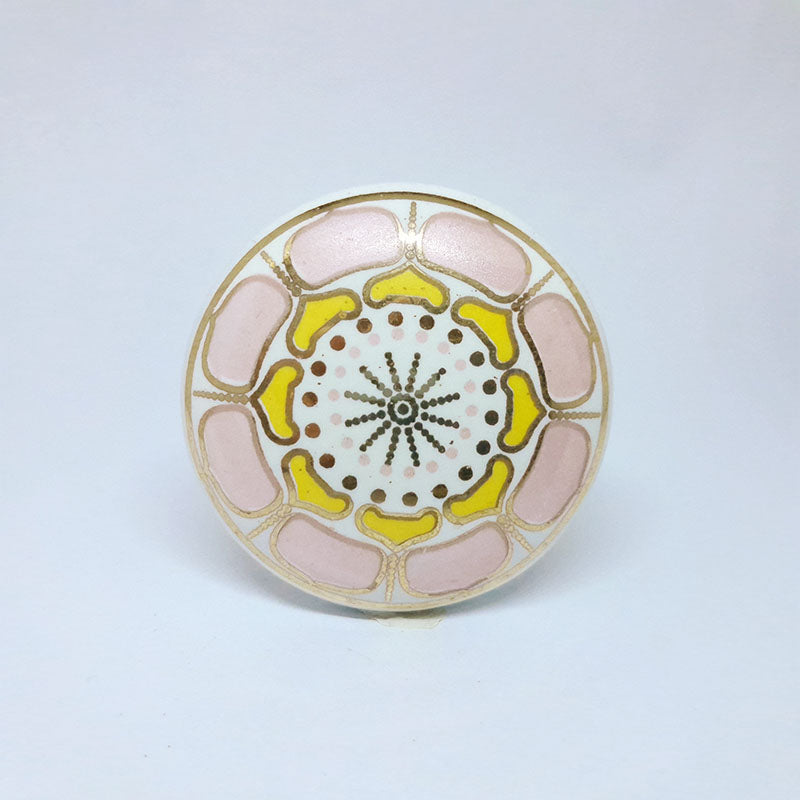 Pomello in ceramica “Mandala Rosa"