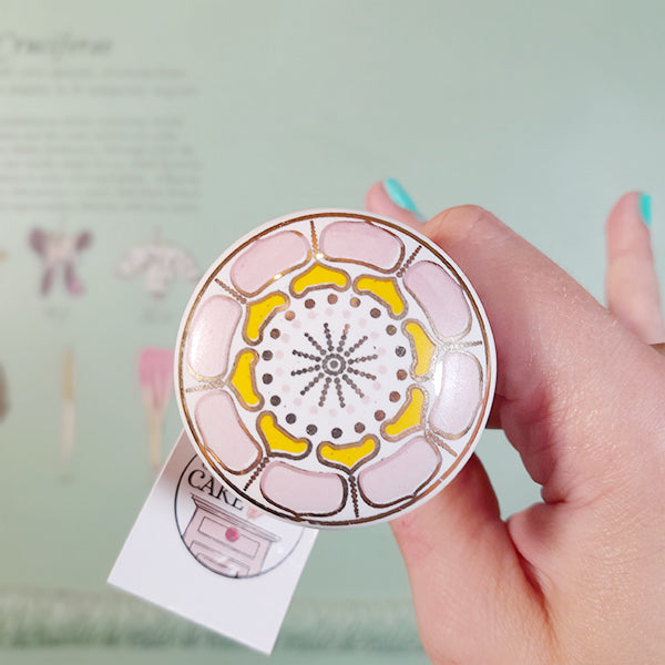 Pomello in ceramica “Mandala Rosa"